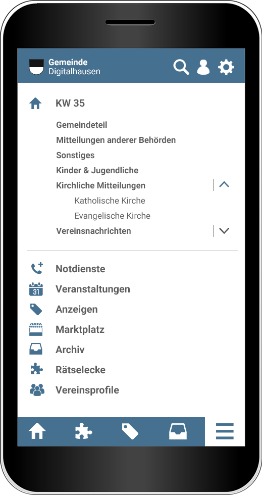 Digitales Amtsblatt besitzt viele Themen und Funktionen