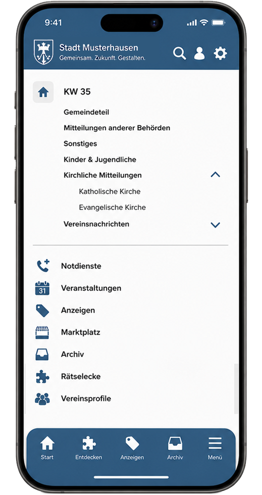 Digitales Amtsblatt besitzt viele Themen und Funktionen