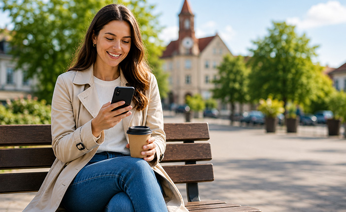 Bürger nutzen digitales Amtsblatt auf ihrem Handy unterwegs Bürger nutzen digitales Amtsblatt auf ihrem Handy unterwegs